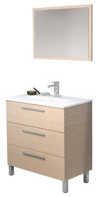 Meuble de salle de bains bois L 80 cm Ondise