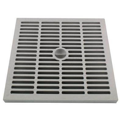 Grille de sol grise PVC 28 x 28 cm INTERPLAST