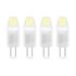 Lot de 3 + 1 ampoules LED gratuite G4 1W = 100 lumens blanc chaud - XANLITE