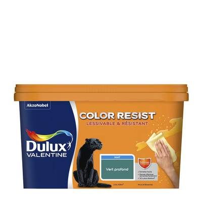 Peinture Color Resist murs et boiseries Vert Profond mat 2,5 l - DULUX VALENTINE