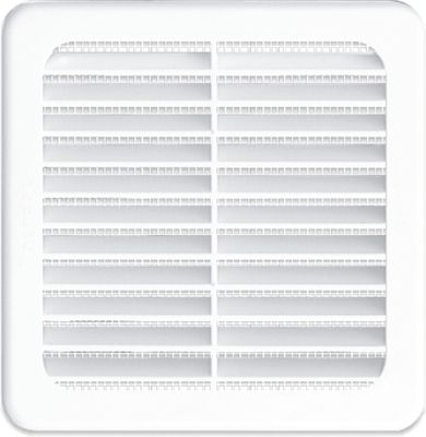 Grille d'aération carrée à clips universelle blanc 100x100 mm avec moustiquaire AUTOGYRE