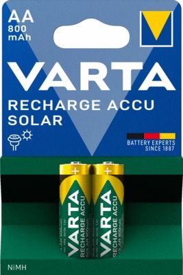 Accumulateurs LR6 (AA) 800mAh pour solaire par 2 VARTA