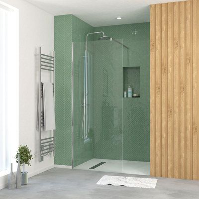 Paroi de douche Essentiel avec profilé chrome 70 x 195 cm AURLANE