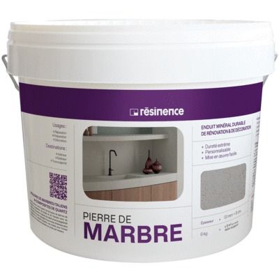 Enduit décoration Pierre de Marbre 6 kg RESINENCE