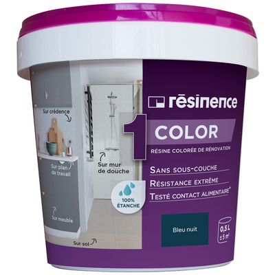 Résine colorée de rénovation Bleu nuit 500ML RESINENCE