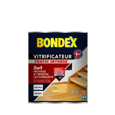 Vitrificateur Trafic Intense - Satin - 0,75L - Chêne Ciré - BONDEX