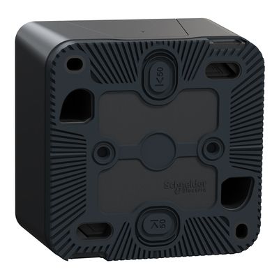 Bouton poussoir étanche IP55 + témoin lumineux saillie anthracite - Mureva Styl SCHNEIDER ELECTRIC