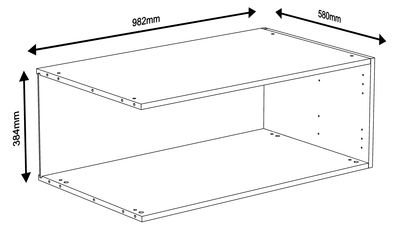 Caisson Creo extension blanc 384 x 1000 x 580 mm OFITRES