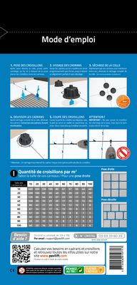 Croisillons de carrelage autonivelants en I 3 mm bleu sachet de 100 PAVILIFT