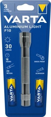 Lampe torche aluminium anodisé 250 Lumens avec piles - VARTA