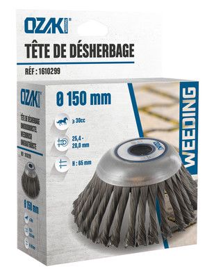 Tête de désherbage diamètre 150 mm pour débroussailleuse 30 cc