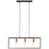 Suspension bois noir E27 3X60W ARICA - BRILLIANT