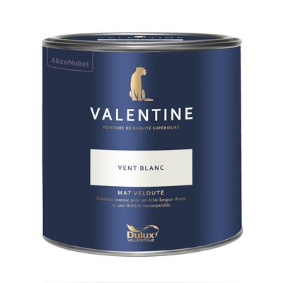 Peinture Valentine Mat Velouté Vent Blanc 2 L - DULUX VALENTINE