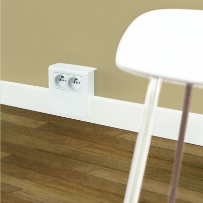 Adaptateur nu pour plinthe 20 x 80 mm TEHALIT