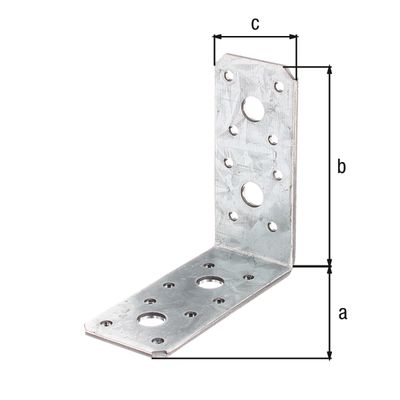 Equerres galvanisées 90 x 90 x 40 mm par 6 ALBERTS