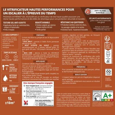 Vitrificateur Gel Escaliers incolore brillant 750 ml - V33