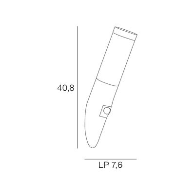 Applique détecteur de mouvement anthracite DAVIS E27 20W COREP