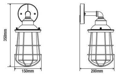 Applique d'éclairage extérieur LED 7W 800 lumens London