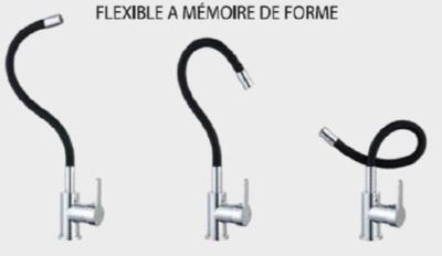 Robinet de cuisine flexible à mémoire de forme Chrome Mémory - ESSEBAGNO