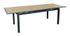 Table Louisiane aluminium plateau imitation bois L 187 / 247 x l 100 x H 74 cm