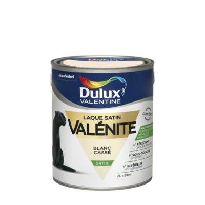 Peinture Laque Valénite Blanc Cassé satin 2 l - DULUX VALENTINE