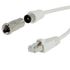 Cordon RJ45 / TV et satellite avec adapateur F SEDEA