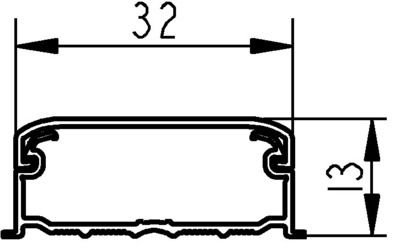 Moulure 12x30 mm blanche 1 compartiment longueur 2m TEHALIT