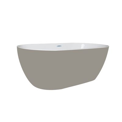 Baignoire îlot ovale taupe 180 x 80 cm Orelia BALNEO