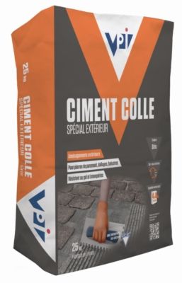 Ciment colle spécial extérieur gris 25 kg  VPI