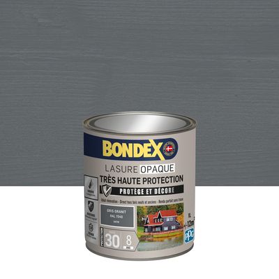 Bondex - Lasure Opaque - 8 ans - ind 30 - sat - 1l - gr granit ral7040