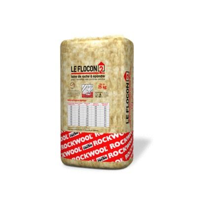 Flocon de laine de roche par épandage  25 kg ROCKWOOL