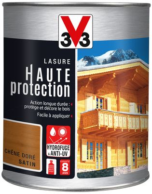 Lasure bois Haute Protection extérieure chêne doré 1 l V33