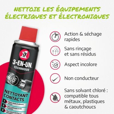 Nettoyant contact 250ml 3-EN-UN