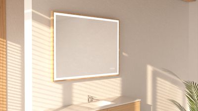 Miroir en bois lumineux 75 X 120 cm Swann Wood MP GLASS