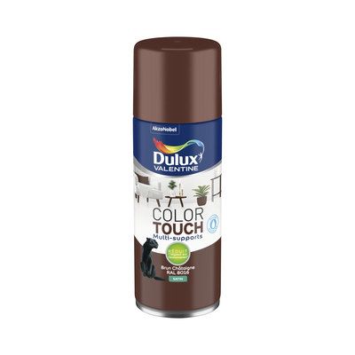 Aérosol de peinture Color Touch brun châtaigne RAL 8016 satin 400 ml - DULUX VALENTINE