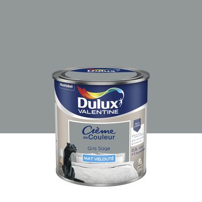 Peinture Crème de Couleur Gris Sage mat 500 ml - DULUX VALENTINE