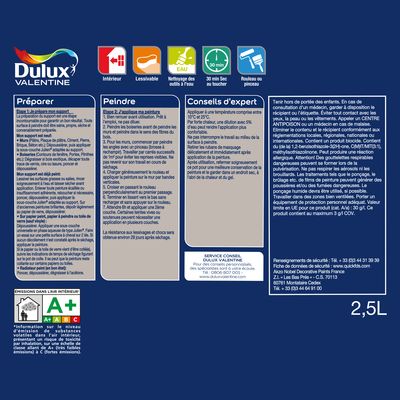 Peinture Crème de Couleur Gazelle satin 2,5 l - DULUX VALENTINE