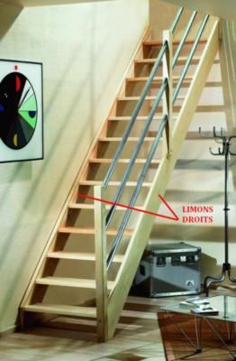 Limons droits pour escalier en kit Jura par 2 SOGEM