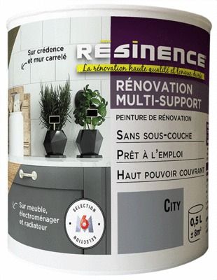 Peinture Rénovation multi-supports city satin 500 ml RESINENCE