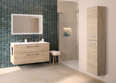 Meuble de salle de bains chêne L 130 cm Selva GEBERIT