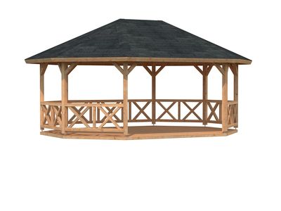 Kiosque bois Marron Betty 25m2 PALMAKO