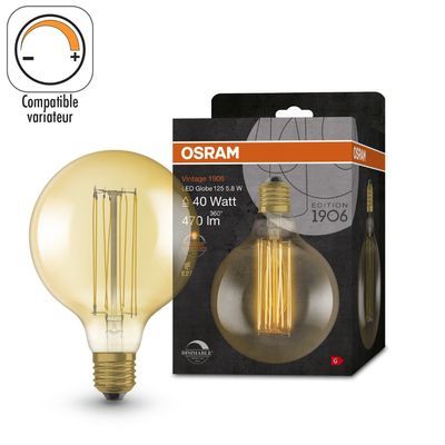 Ampoule LED Globe E27 Or 5,8 W 470 lm Blanc chaud OSRAM