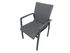 Fauteuil de jardin Jasmin en aluminium et textilène gris