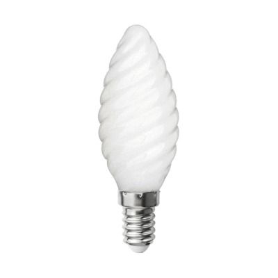 Ampoule LED flamme torsadée dépolie E14 4W=425 lumens blanc froid FOX LIGHT