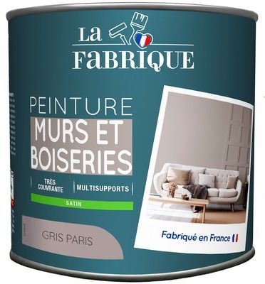 Peinture mur et boiserie Gris Paris satin 125 ml - LA FABRIQUE