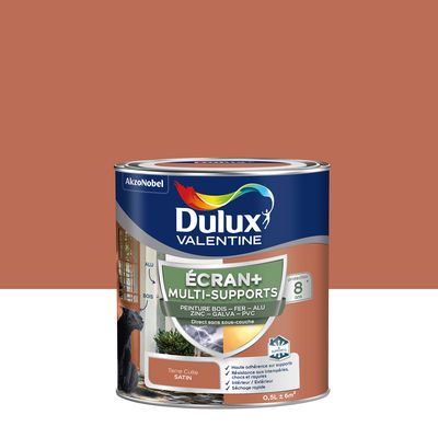 Peinture Ecran+ Multi-supports Dulux Valentine Satin Terre Cuite 0,5 L