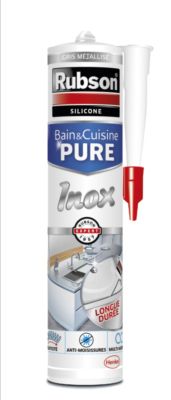 Mastic Silicone Bain & Cuisine Pure inox 280 ml RUBSON