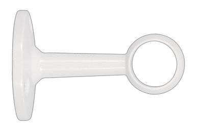 Support de barre de penderie L 50 mm diam 16 mm blanc par 2 MOBOIS