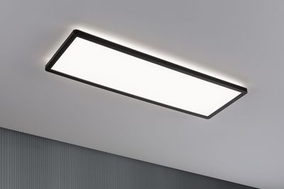 Plafonnier LED rectangle noir 580x200 4000K 22W ATRIA SHINE PAULMANN