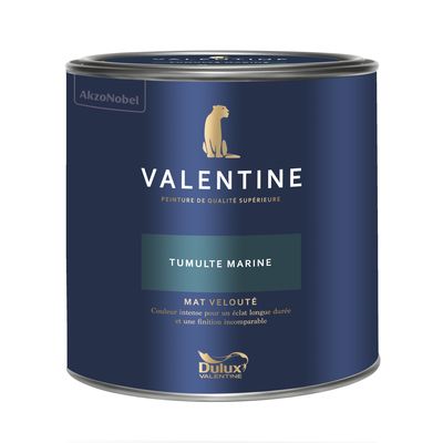 Peinture Valentine  Mat Velouté Tumulte Marine 2 L - DULUX VALENTINE